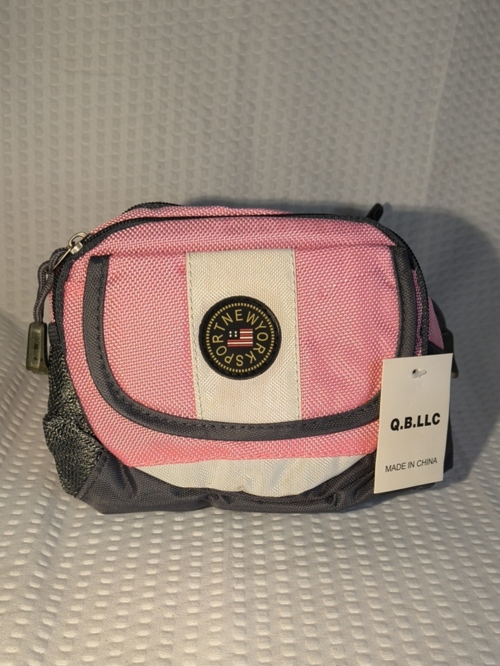 Pink Cosmetic Pouch with Contrast Trim